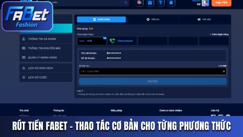 Rút tiền Fabet
