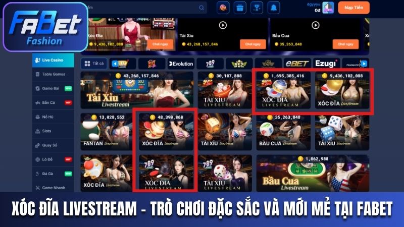 Xóc đĩa livestream